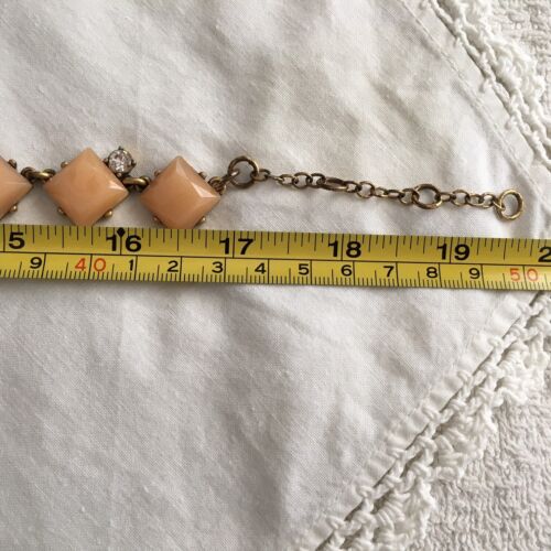 Vintage J. Collar Disfraz Crew Lucite Estrás Tono Dorado Eslabón 20" - Imagen 6 de 6