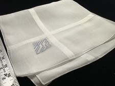 L1350 Vintage Linen Madeira Monogram HSS Gentlemen s Men s Pocket Hanky