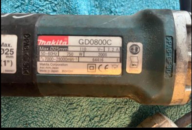 MAKITA GD0800C/1 ELECTRIC 8MM DIE GRINDER 110V eBay