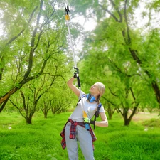 Cordless Pruning Shears 500W Electric Pruner W/ Extension Pole+2 Battery 500W