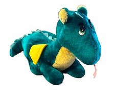 Vintage 1987 Dakin Fun Farm 17" Green Puff The Magic Dragon Plush Toy