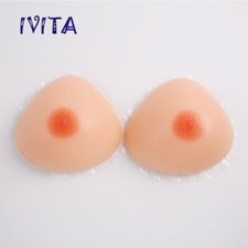 F Cup Self-Adhesive Silicone Breast Forms Fake Boobs Enhancer Crossdressers