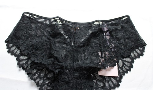 Savage X Fenty Women's Plus Not Sorry Lace Cheeky Panty ZG3 Caviar Size 2X NWT - Picture 2 of 3