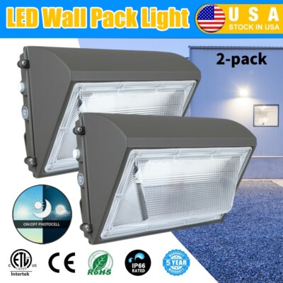 #ad 2Pack 150W Led Wall Pack Light Dusk to Dawn Commercial Outdoor Security Lighting $137.00