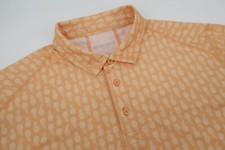 Bonobos Golf Mens XL Slim Fit Orange Pinaapple Print Performance Polo Shirt