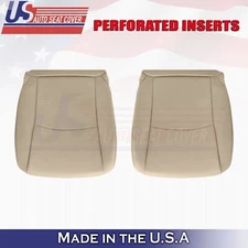 2004 2005 For Toyota Highlander Driver Passenger Bottom Perf Leather Covers Tan