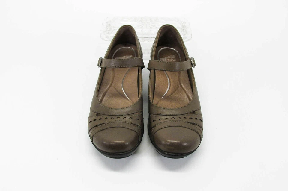 Sapato Feminino Dansko Mathilda Tamanho 8.5M EUR 39 Marrom Mary Jane Plano Pré-propriedade XQ - Imagem 4 de 4