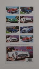 US SCOTT 3931 - 3935b BOOKLET OF 20 1950s SPORTY CARS STAMPS 37 CENT FACE MNH