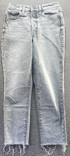 Old Navy OG Straight High Rise Secret Slim Pockets Gray Button Fly