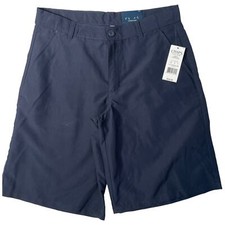 NEW CHAPS Performance Engineering School Shorts Boys 18 Navy Blue Flat Front