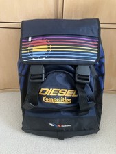 Diesel Competition rucksack backpack bag navy blue rainbow vintage 90s Y2K rare 