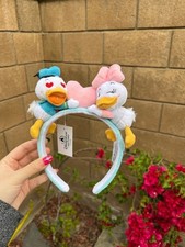 Disney Donald Duck Daisy Duck Plush Valentine Love Heart Ears Headband