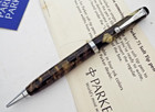 PARKER  CHALLENGER GREEN BLACK  MARBLE MECHANICAL PENCIL 1938 0.9mm lead Working — photo 2