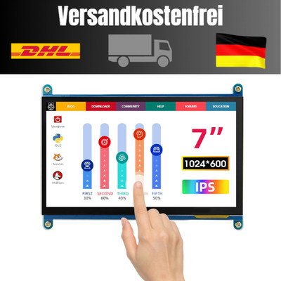 7 Zoll HD-Touchscreen | Raspberry Pi 5/4 kompatibel | IPS-Display