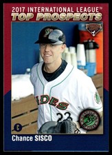2017 Chance Sisco Choice Minor League Rookie Card AAA Top Prospects. rookie card picture