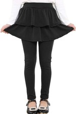 Girls School Uniform Pants Warm Stretchy Athletic Leggings with