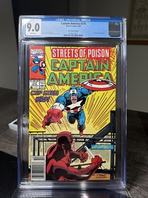 Captain America #375 (Marvel Comics Late August 1990) CGC 9.0