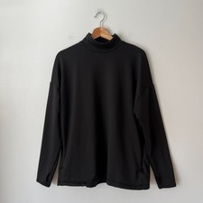 Sweaty Betty Eco Therma High Neck Fleece Pullover Black Women's Size Medium