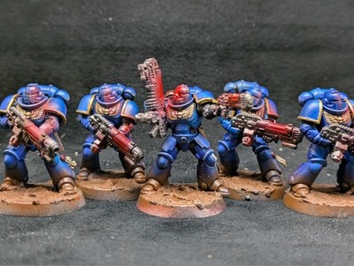 186 Hellblasters x5 Ultramarines Primaris Space Marines 40k gut bemalt