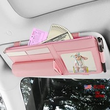 Pink Sun Visor Document Holder for Truck, Car Sun Visor Organizer