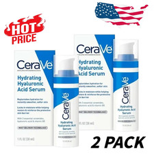 2pack NEW Cerave Hydrating Hyaluronic Acid Face Serum - 1oz/30ml US STOCK