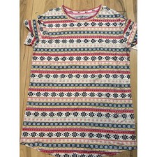 Secret Treasures Womens Sleep Shirt Nightgown S/CH/M Snowflake Fair Isle