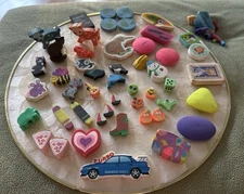 Bag of colorful vintage eraser (collectible )
