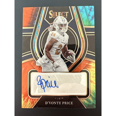 D'VONTE PRICE 2022 Select Draft Picks TIE-DYE PRIZM RC AUTO #/25