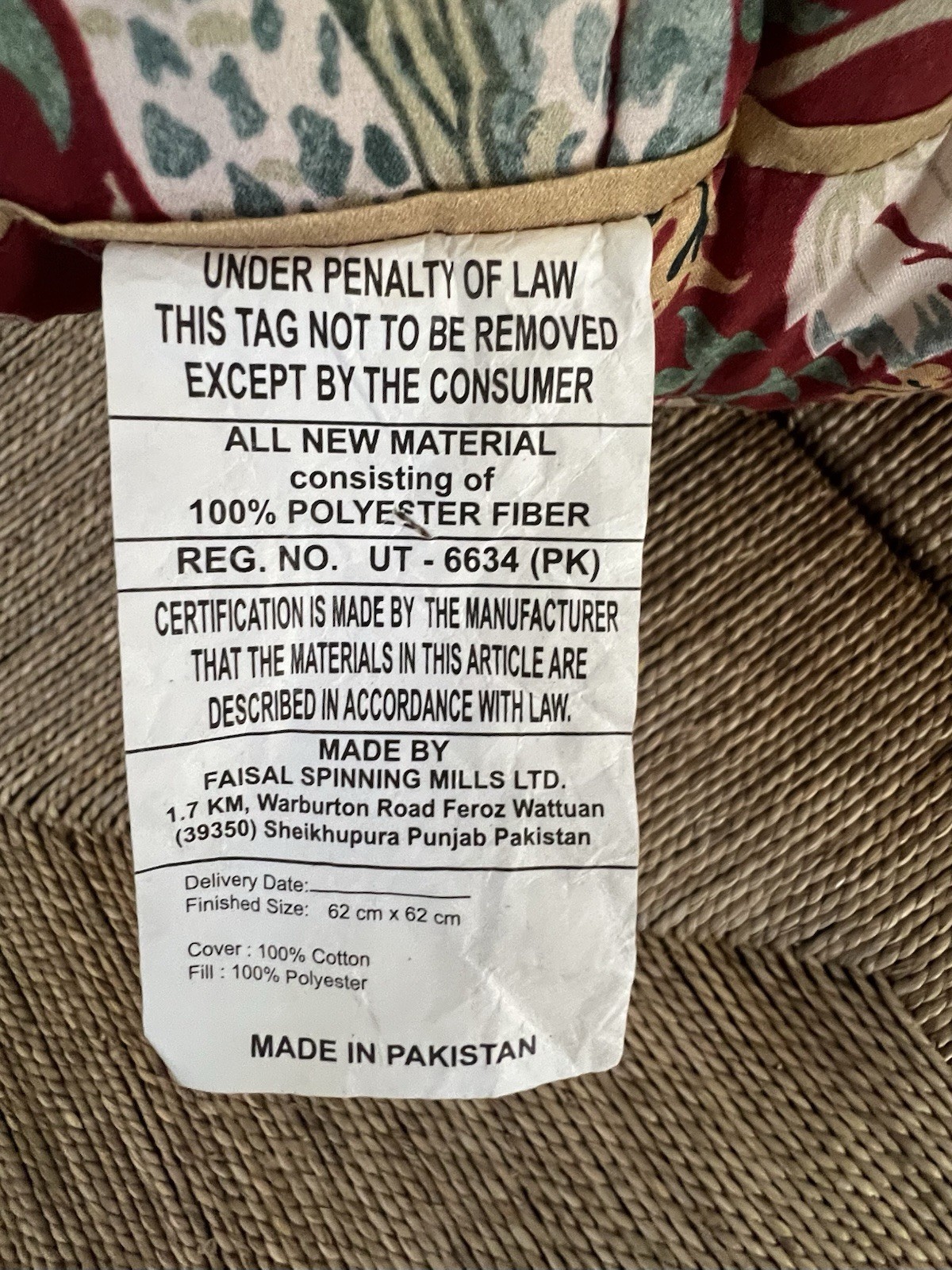 XL William Morris At Home Red Strawberry Thief  24” Square Pillow