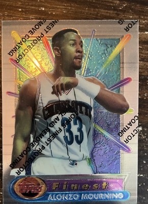 1994-95 Topps Finest - Alonzo Mourning #100 Refractor