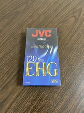 JVC T-120 EHG VHS Blank Videocassette New Sealed Extra High Grade 6hr Vintage