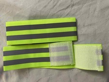 1 Pair Green Reflective Bands For Wrist Arm Ankle Leg High Visibility Straps