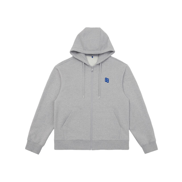 Ader Error Sig; TRS Tag Hoodie Zip-Up 01 Grey Men Streetwear Outer