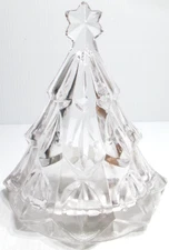 Mikasa Glass Holiday Tree Christmas Candle Holder 7 1/8" Tall Original BOX