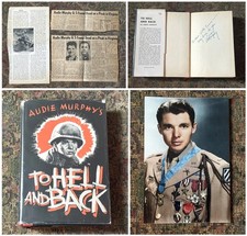 Audie Murphy War Hero / Actor Lot: SIGNED To Hell and Back Book, Photo, Articles Audie Murphy War Hero / Actor Lot: SIGNED To Hell and Back Book, Photo, Articles