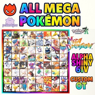ALLE 70 MEGA POKÉMON   ALPHA SHINY 6IV   MEWTWO   POKÉMON LEGENDEN ZA   BELIEBIGE AUSSUCHEN