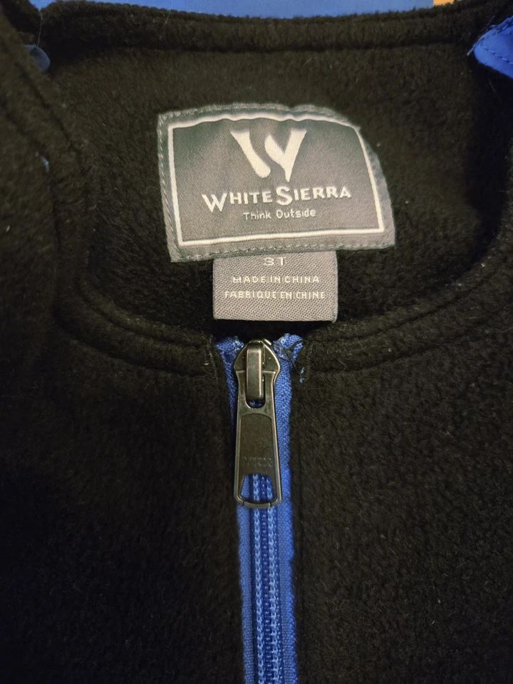 Babero de nieve Sierra blanco talla 3T niño pequeño impermeable azul Foto 3 de 4