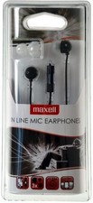 Maxell In Line Ear Buds Earphone - Black 303564.00.CN 
