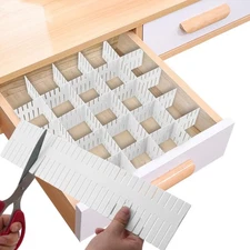 16 Pcs Drawer Divider Organizer, 14.5 Inch DIY Adjustable Drawer Dividers for...