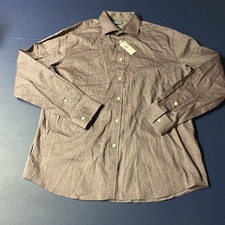 Nwt Michael Kors Regular Fit Cotton Linen Dress Shirt XL 17 34-35 Winetasting