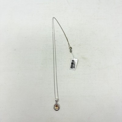 Shop LC Imperial Topaz/White Topaz Sterling Silver Pendant & 20in Chain 5311