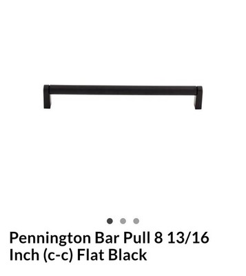 Top Nobs Pennington Bar Pull 8 13/16 (c-c) Inch Flat Black