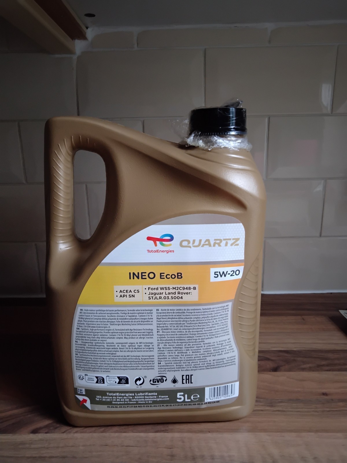 TOTAL ENERGIES QUARTZ INEO ECOB 5w20  ACEA C5 API SN  ecoB Engine Oil ...WIGAN