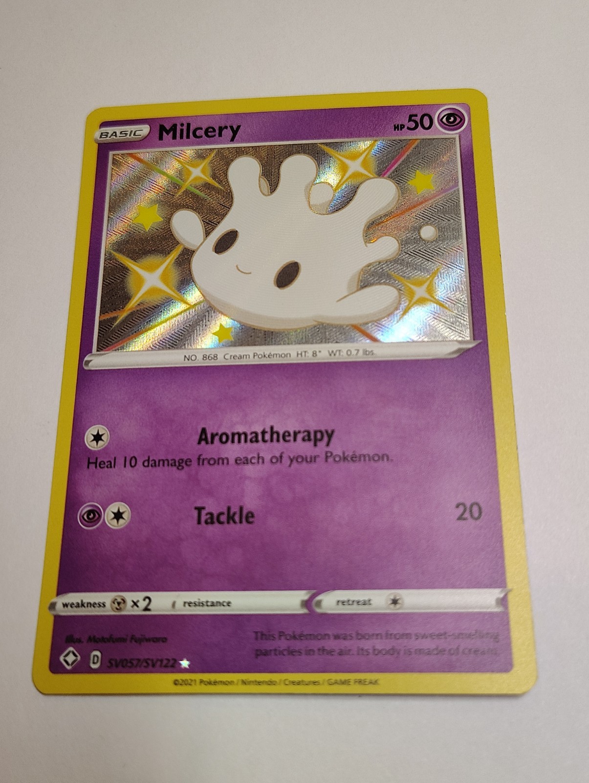 Milcery SV057/SV122 Shining Fates Shiny Vault Shiny Holo Rare Pokemon TCG NM