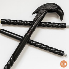 Crow Head Walking Cane Gentleman s Walking Stick, Cosplay Prop Gentlemen Gift