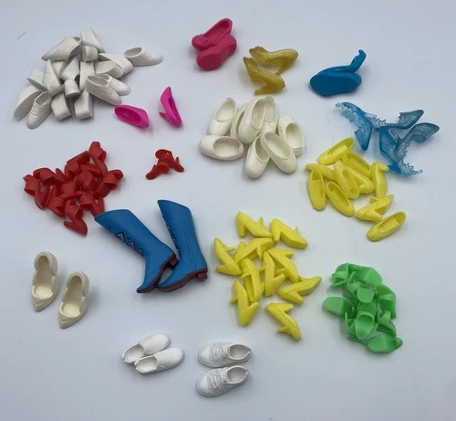 Lot of Barbie Shoes Some Vintage 45 Pair