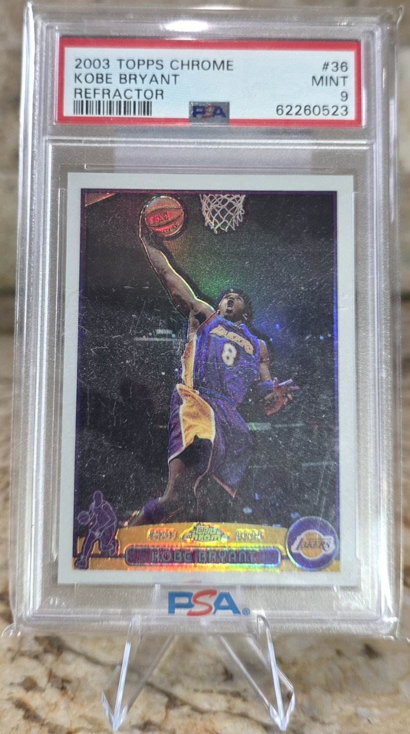 Topps 2003-04 Chrome Kobe Bryant #36 Refractor PSA 9 Lakers Basketball Card