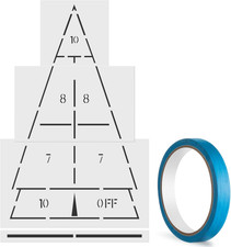Outdoor Shuffleboard Stencil Kit - 120"x72" for Asphalt  Turf Playgrounds
