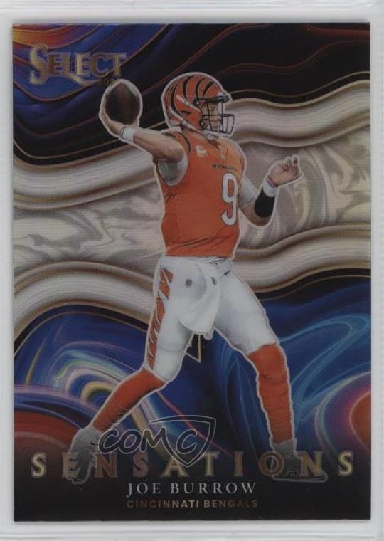 2021 Panini Select Sensations Silver Prizm Joe Burrow #SEN-25 0su2