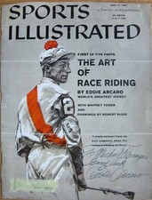 Eddie Arcaro - Horse Racing - Autographed Sports Illustrated Cover - 6/17/57